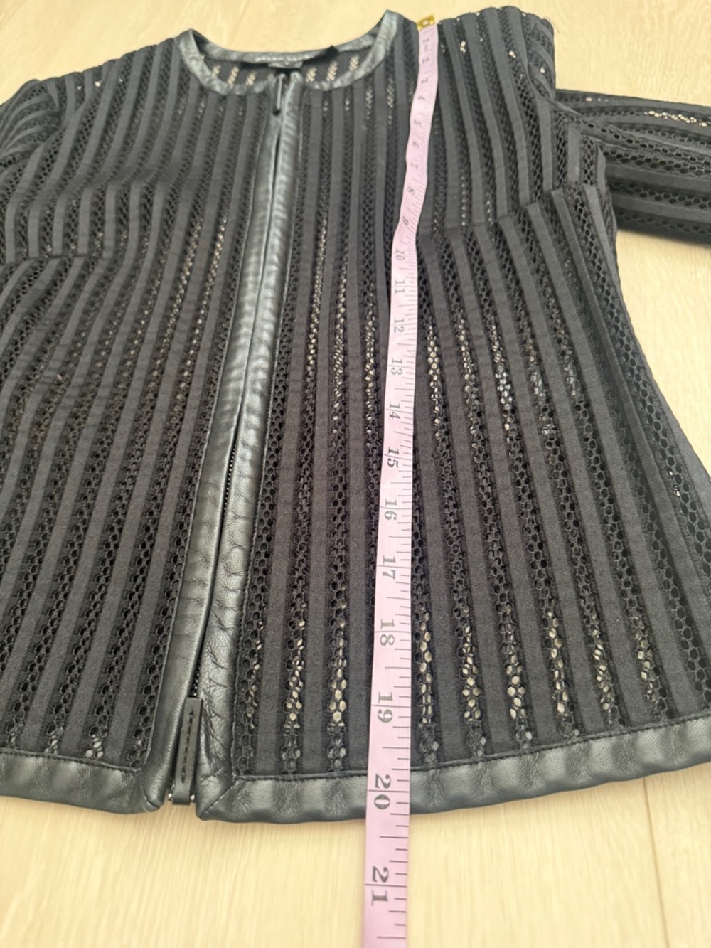 Ralph Lauren Black Label Black Perforated Zip Jacket - Picture 6 of 9